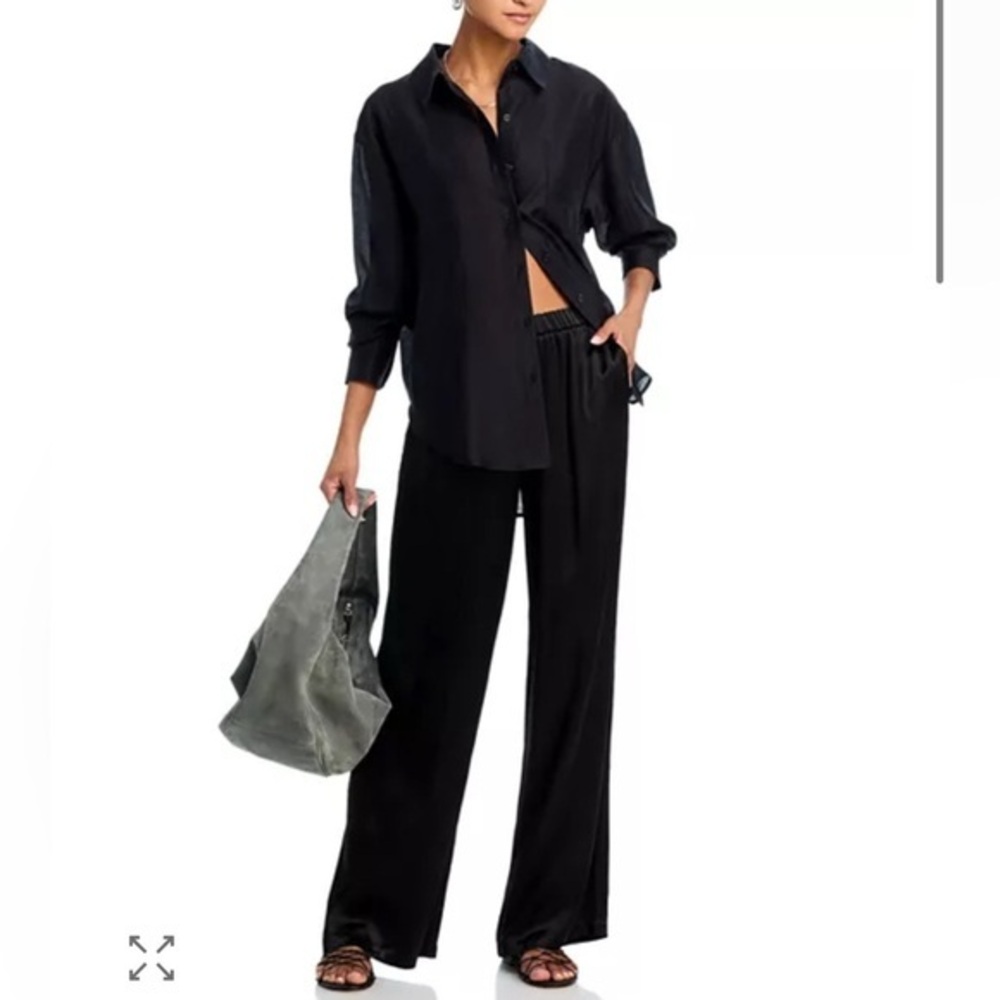 WAYF | relaxed fit semi sheer black “Carol” blouse size medium casual everyday